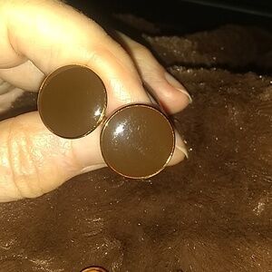 chocolate brown cufflinks set